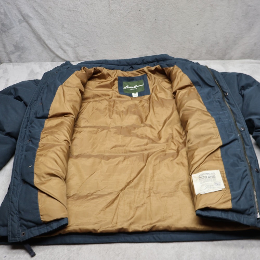 Eddie Bauer Down Jacket Mens 2XLT Blue Insulated 650 Fill Power Full Zip Puffer